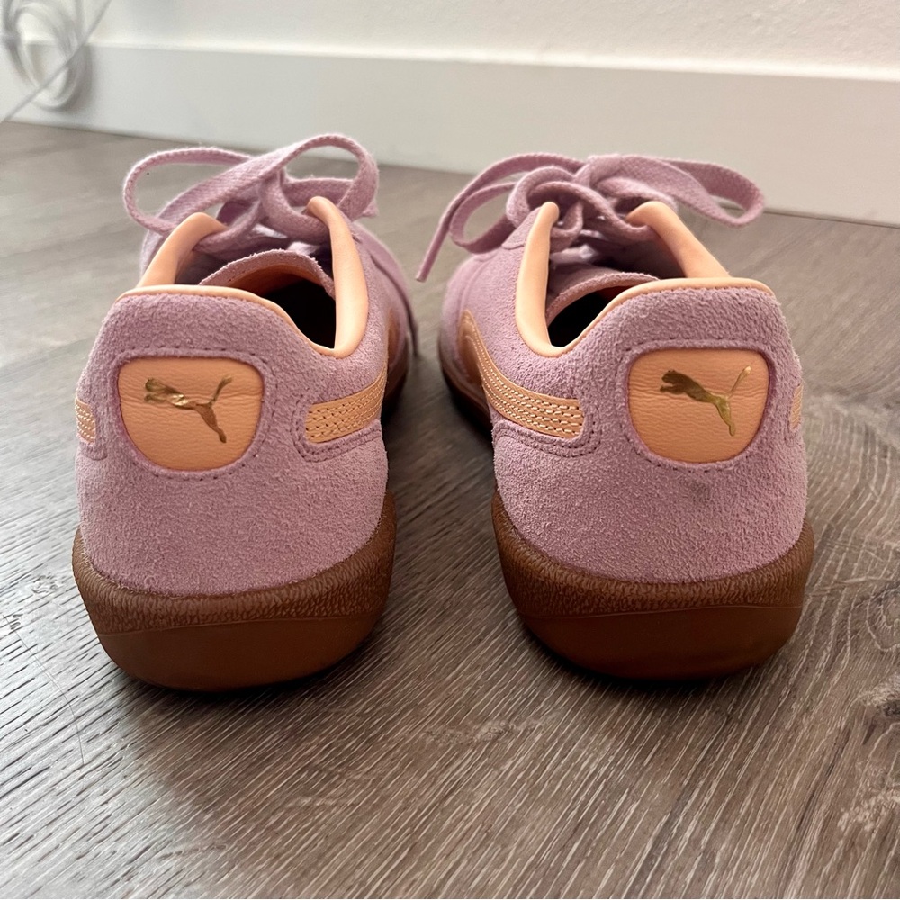 Puma Palermo Suede Sneakers Shoes 9 Lavender Purple Peach - Picture 5 of 8